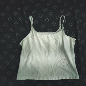 White Heart Embroidered Women's Top